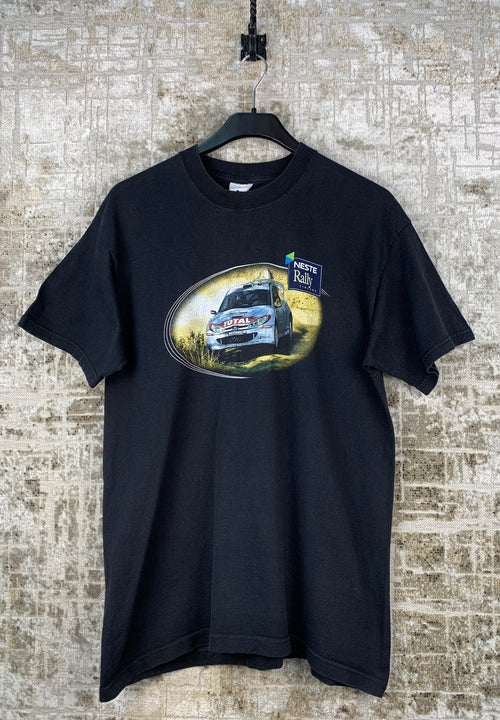 Mens Vintage Neste Rally Finland Sport Graphic T Shirt
