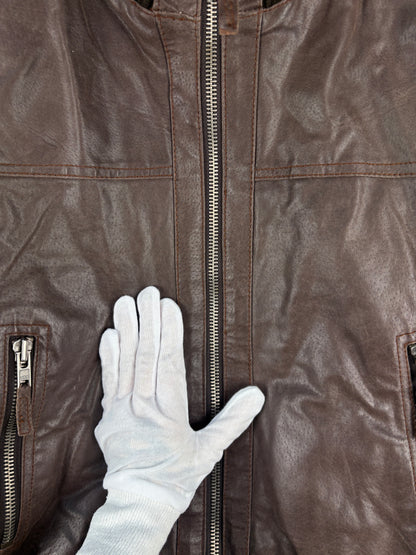 Women Vintage Dark Brown Suede Leather Jacket