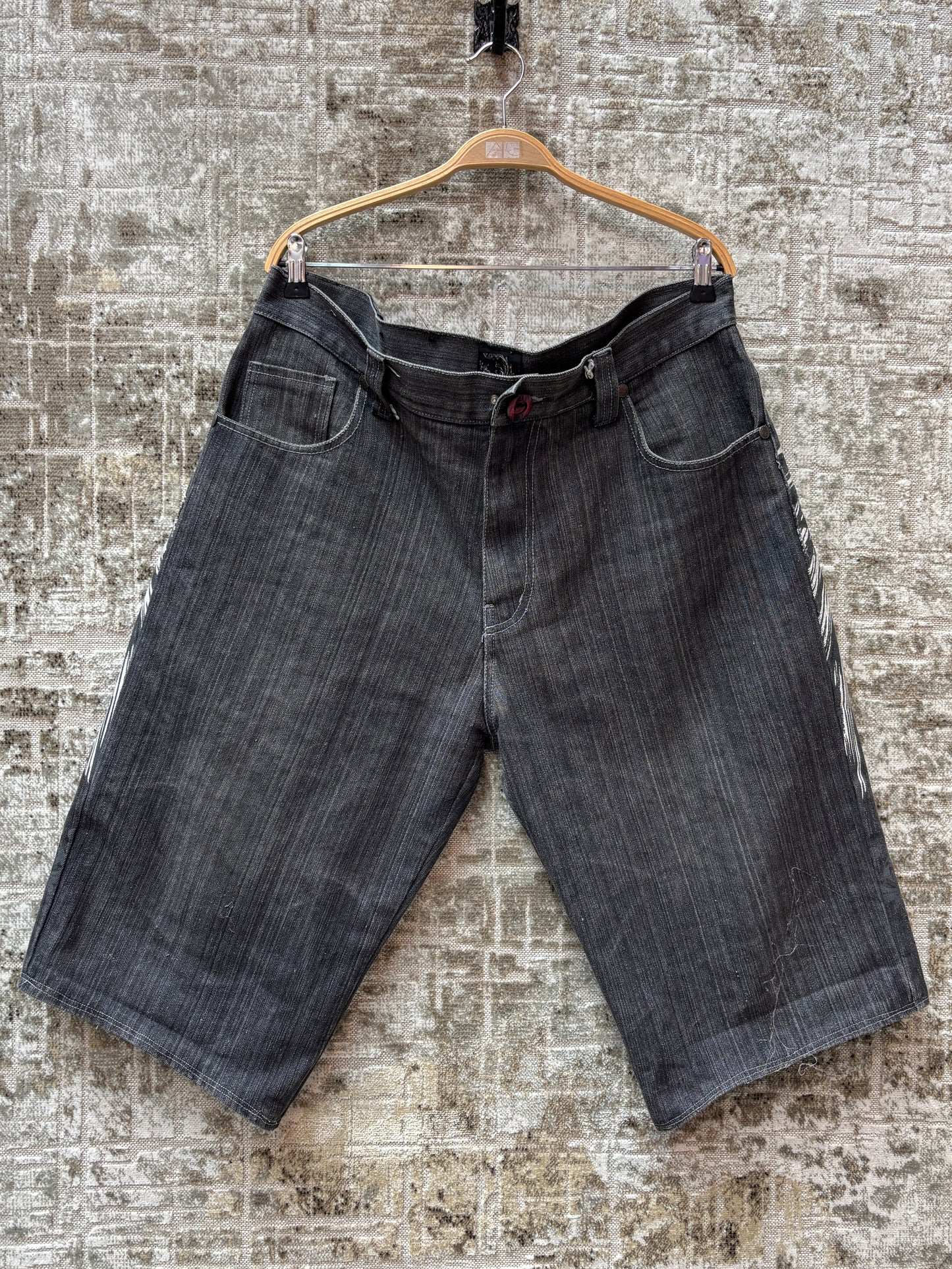 Men's Y2K RAWBLUE Grey Denim Shorts