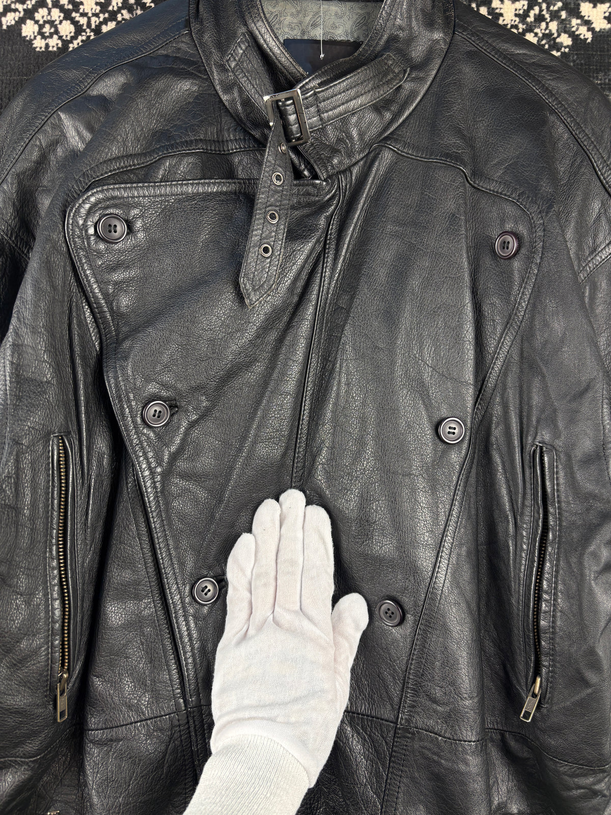 Men's Vintage Black Leather Jacket