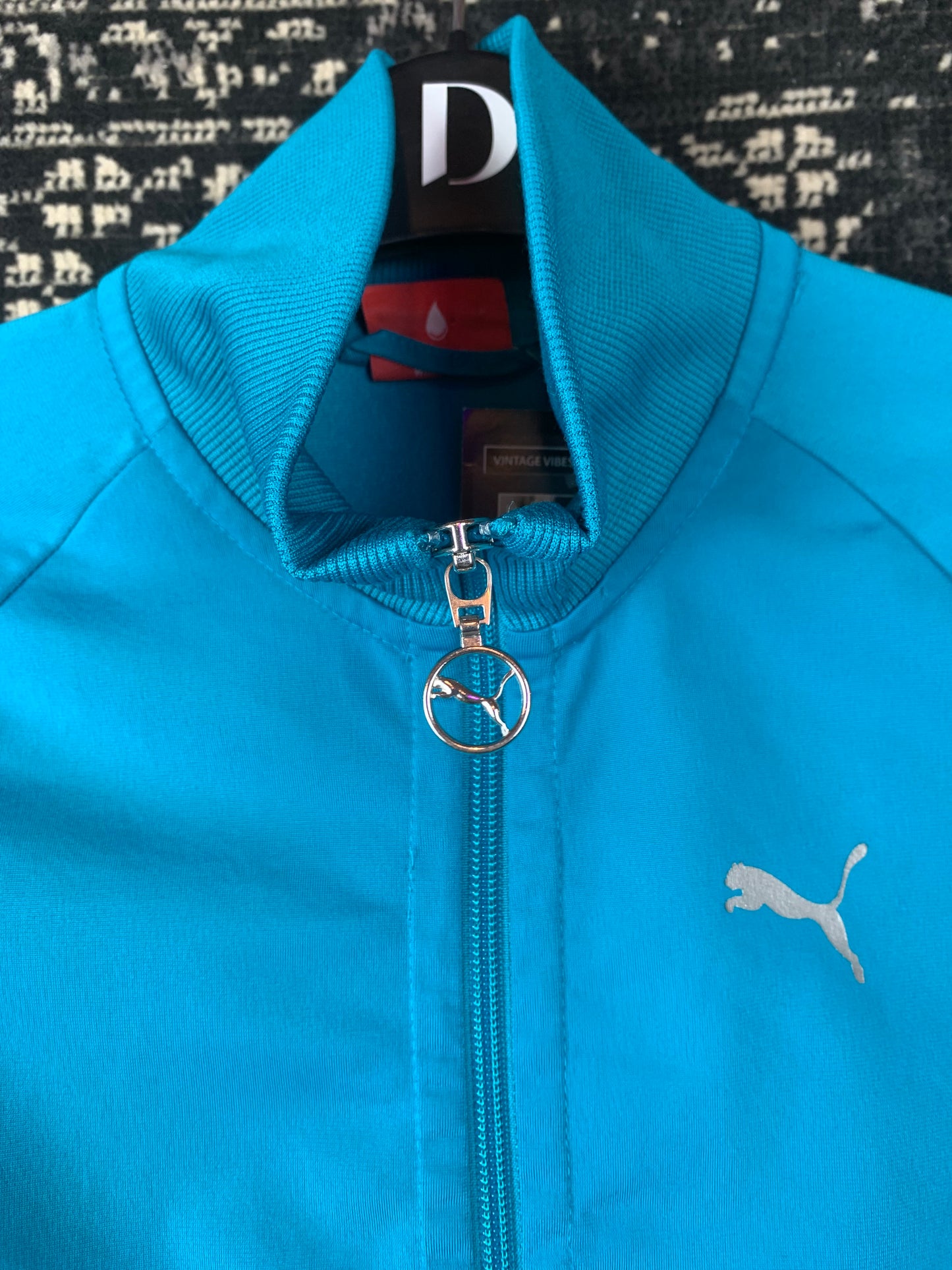 Women's Blue Puma Zip-Up Track Jacket