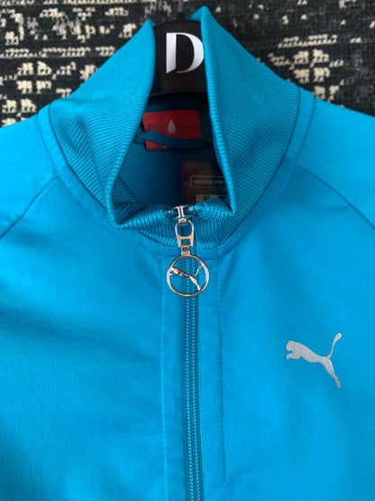 Women's Blue Puma Zip-Up Track Jacket