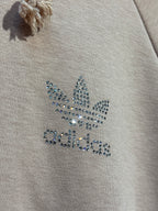Adidas Originals Rhinestone Cropped Zip Hoodie