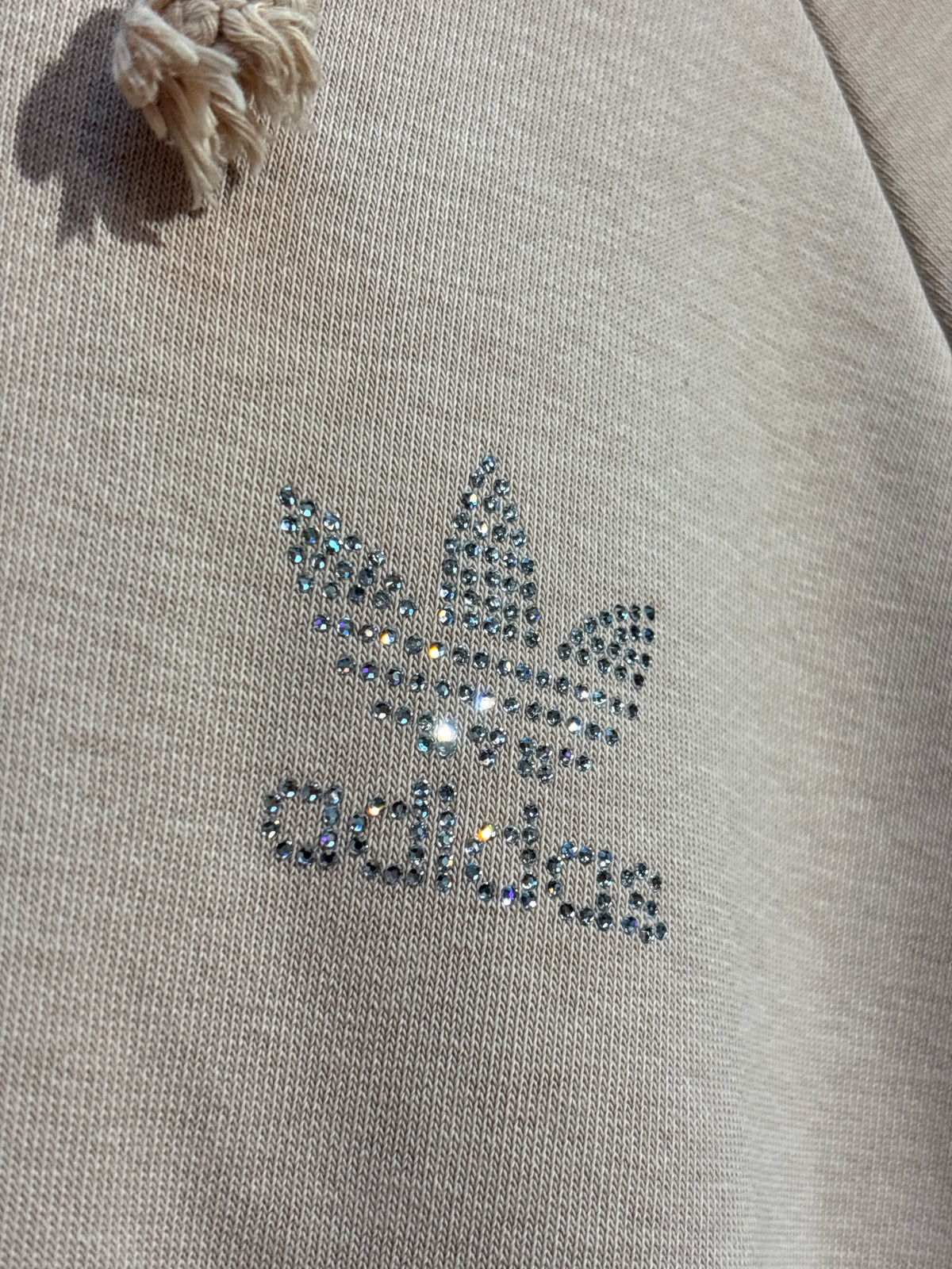 Adidas Originals Rhinestone Cropped Zip Hoodie