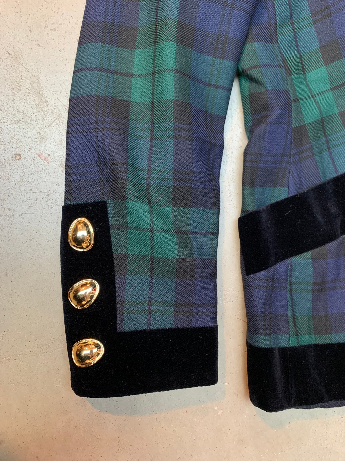 Vintage Women's Givenchy En Plus Plaid Wool Blazer
