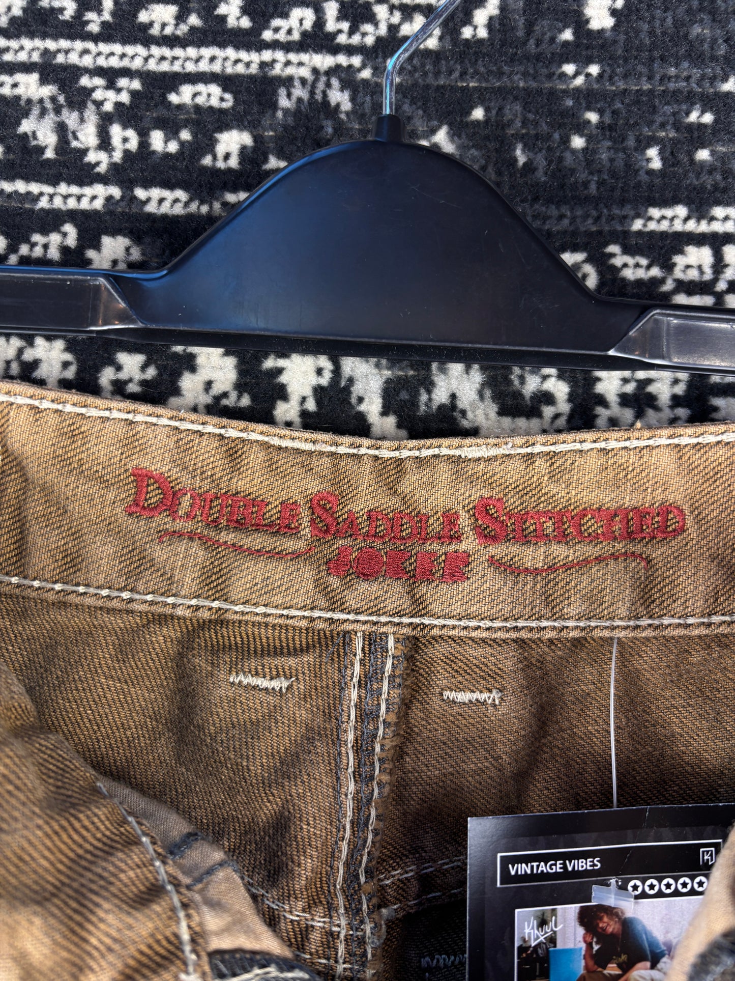 Vintage Women's Double Saddle Stitched Quality Brown Denim Jeans
