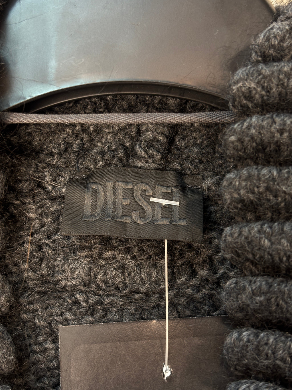 Diesel Asymmetric Zip Shawl Collar Cardigan
