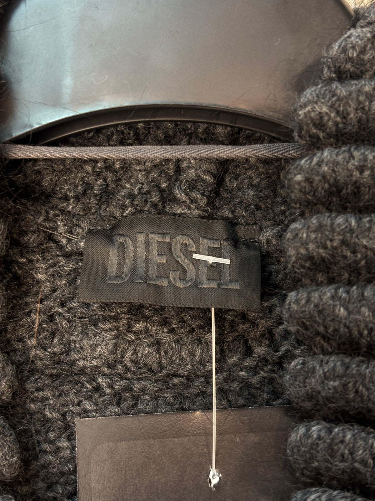 Diesel Asymmetric Zip Shawl Collar Cardigan