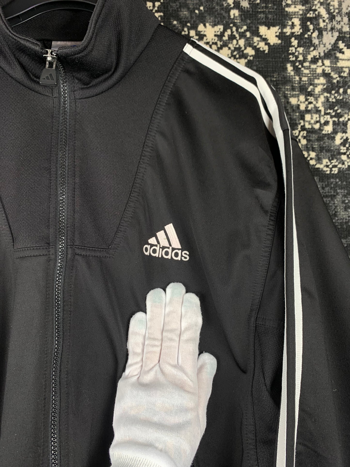 Mens Vintage Black Adidas Track Jacket