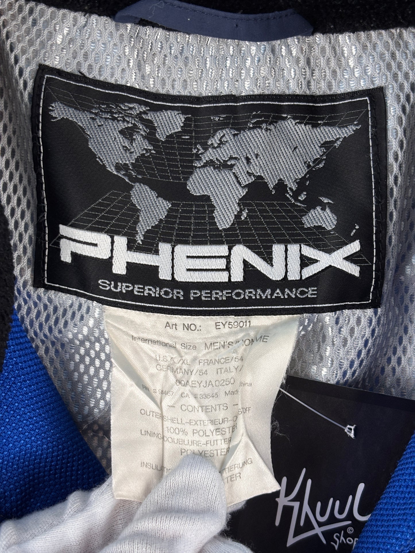 Men's Vintage Phenix Workwear Jacket Blue Proline Ski Jacket