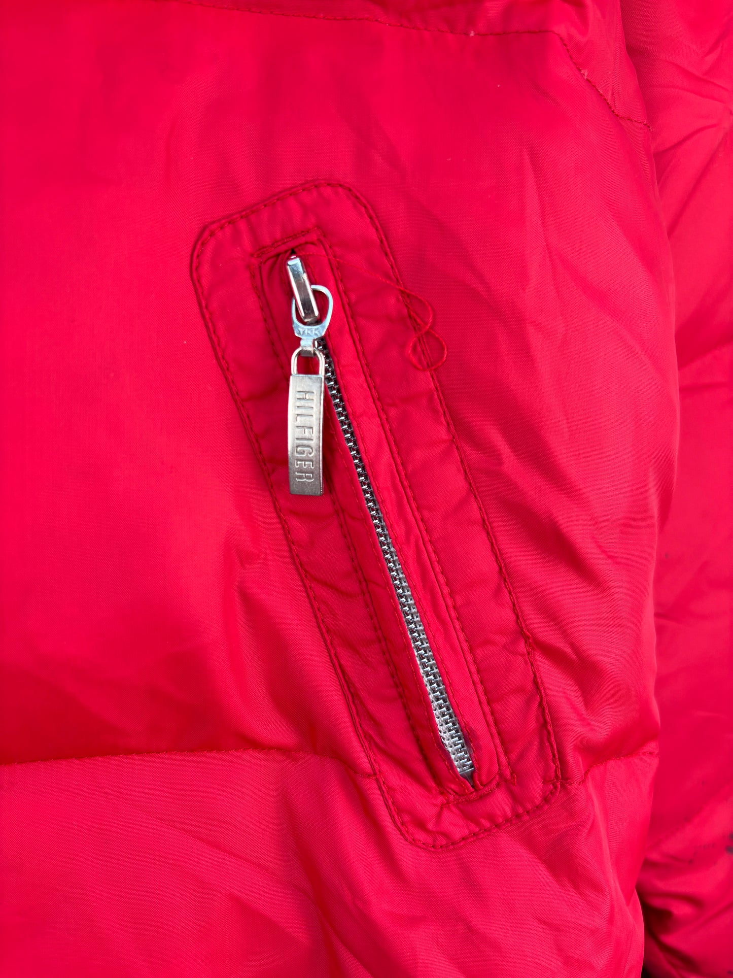 Women's Tommy Hilfiger Red Puffer Jacket