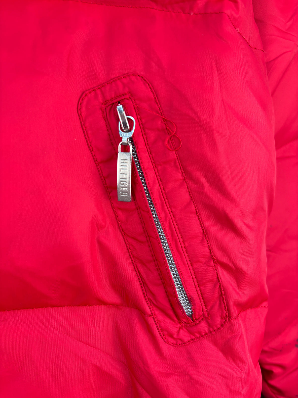 Women's Tommy Hilfiger Red Puffer Jacket