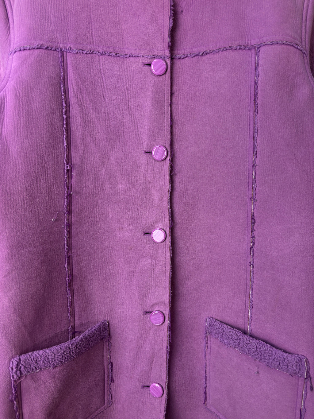 Kappahl Purple Faux Shearling Coat