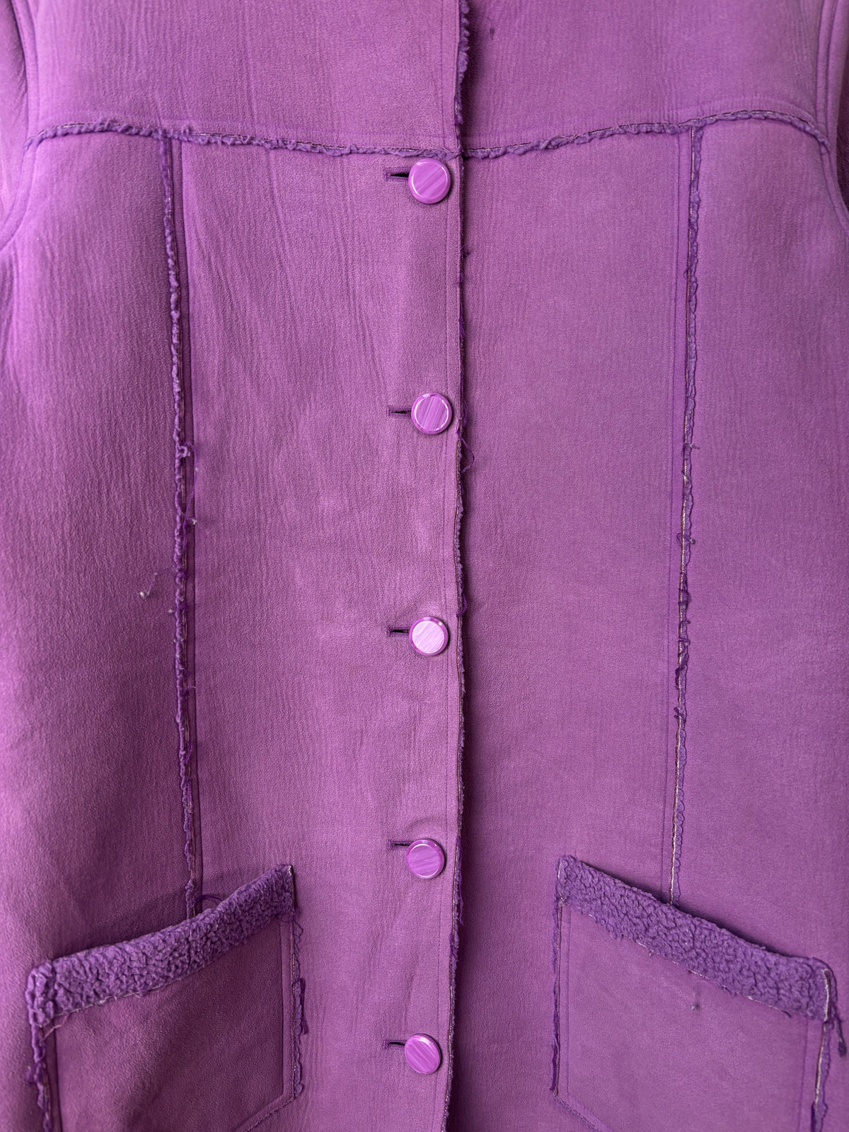 Kappahl Purple Faux Shearling Coat