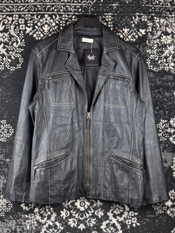 Women's Bonita Black Lamb Nappa Leather Jacket