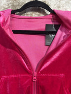 Y2K Metallic Velvet Zip Hoodie