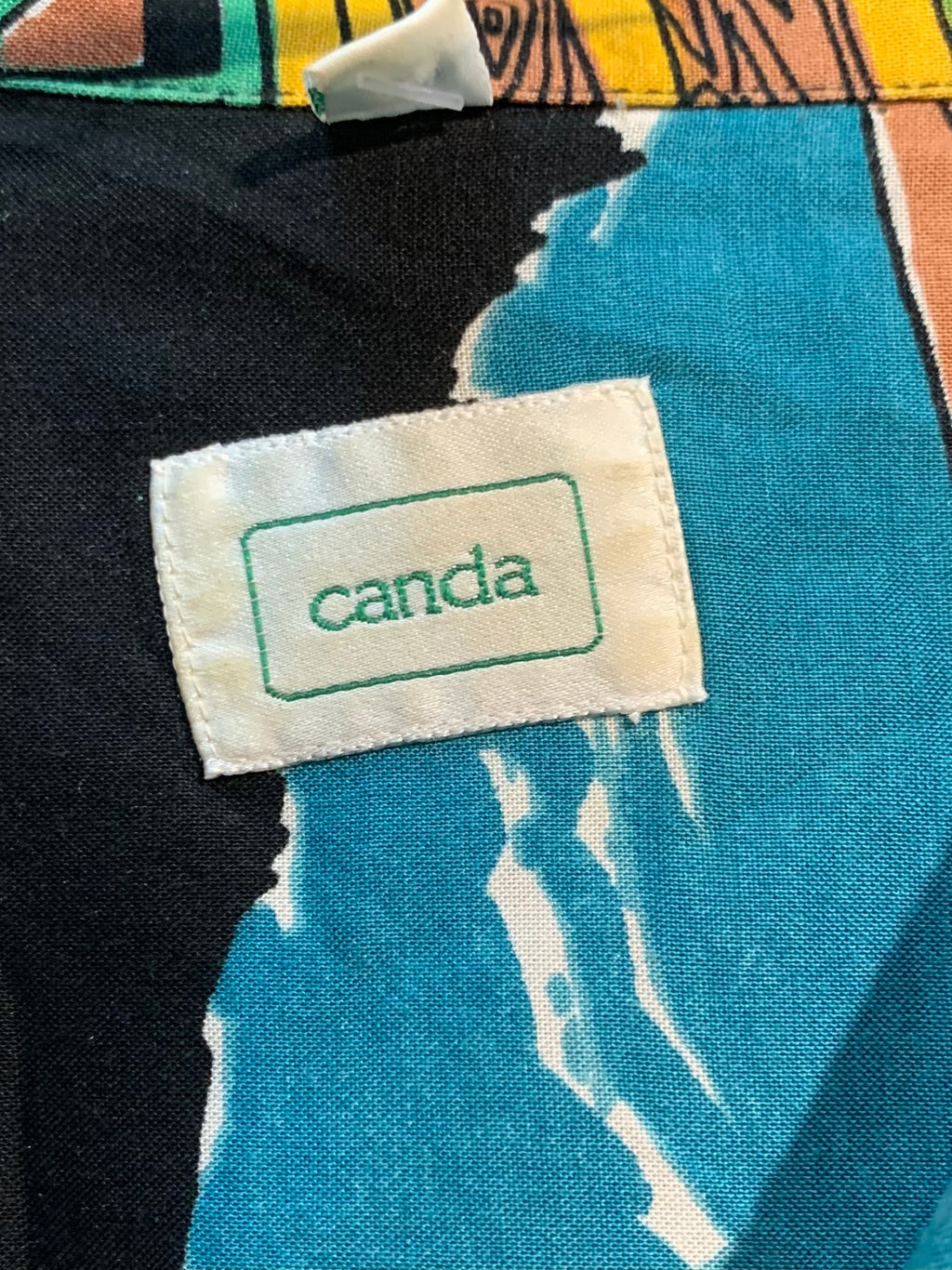 Canda Vintage Woody Car Print Camp Shirt