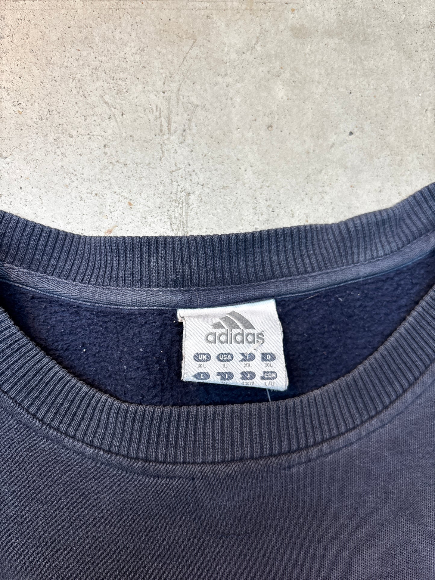 Vintage Adidas Embroidered Gray Logo Sweatshirt