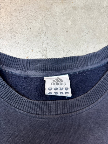 Vintage Adidas Embroidered Gray Logo Sweatshirt