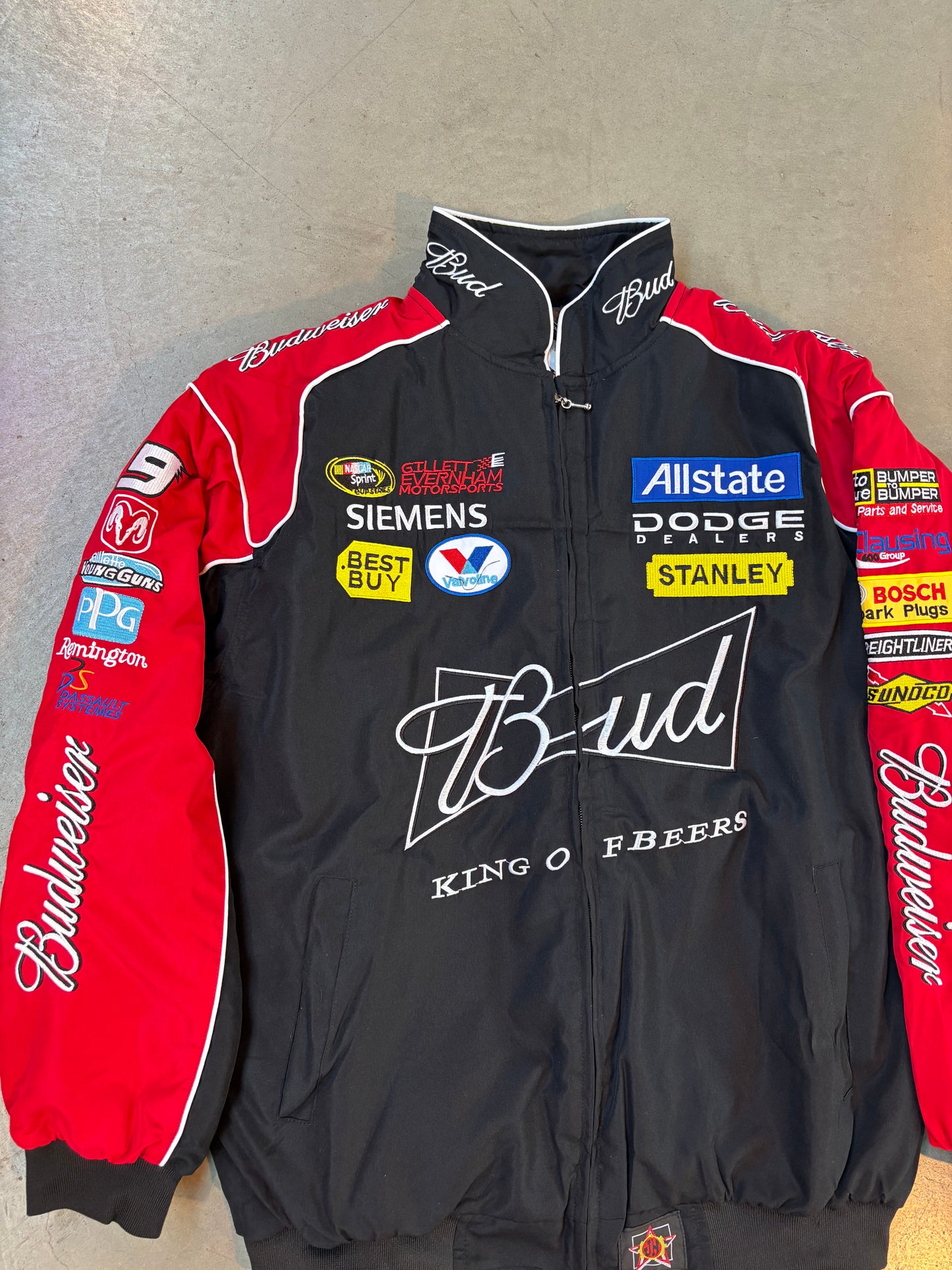 Budweiser Vintage Nascar Racing Bomber Jacket