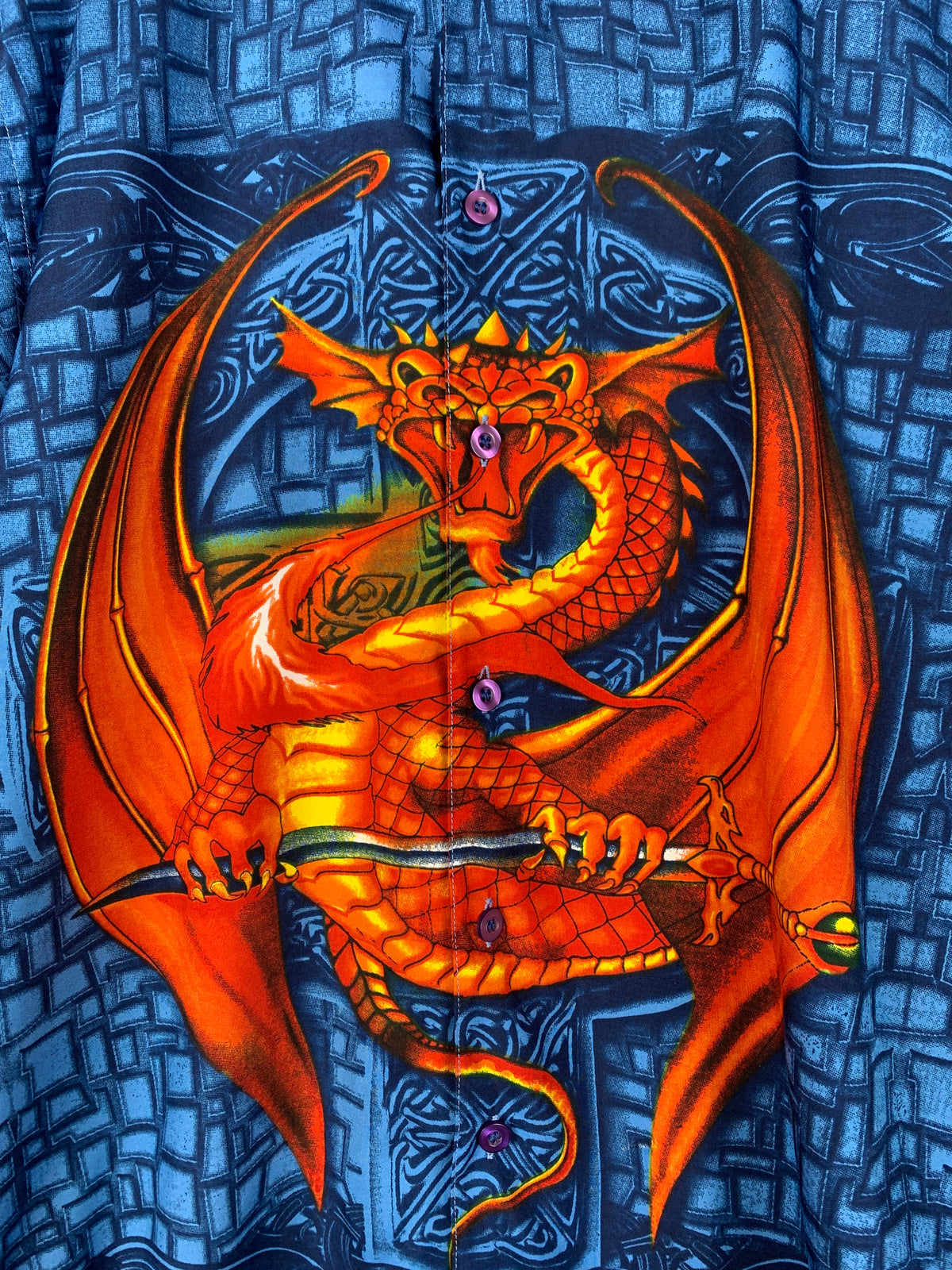Here & There Blue Dragon Graphic Shirt