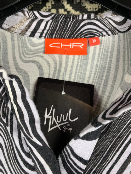 Women's Vintage CHR Zebra Print Long Sleeve Top