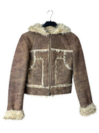 United Y2K Faux Shearling Hooded Jacket