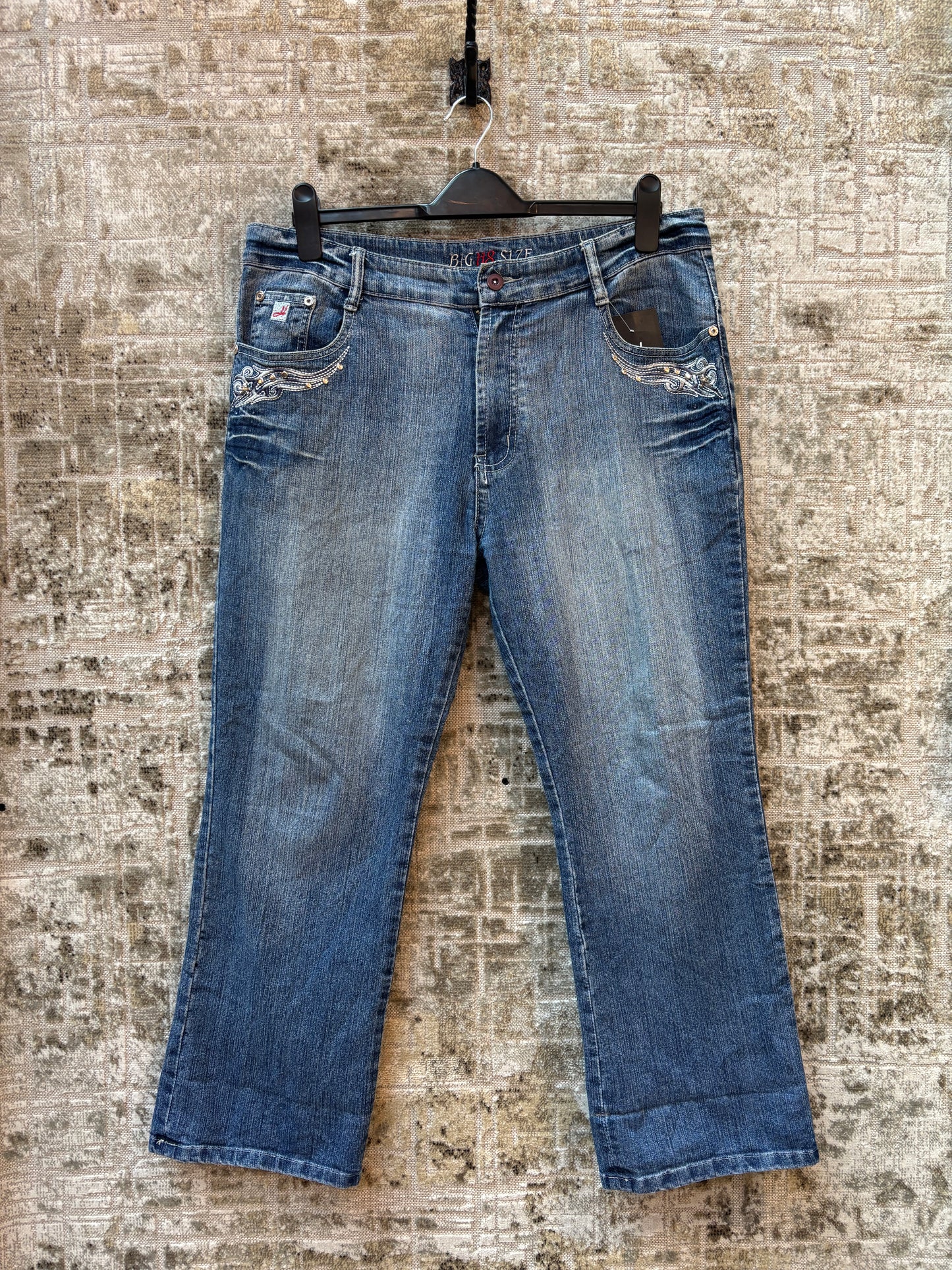 Y2K Embroidered Bootcut Jeans