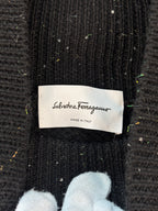 Salvatore Ferragamo Men's Black Speckle Knit Jumper