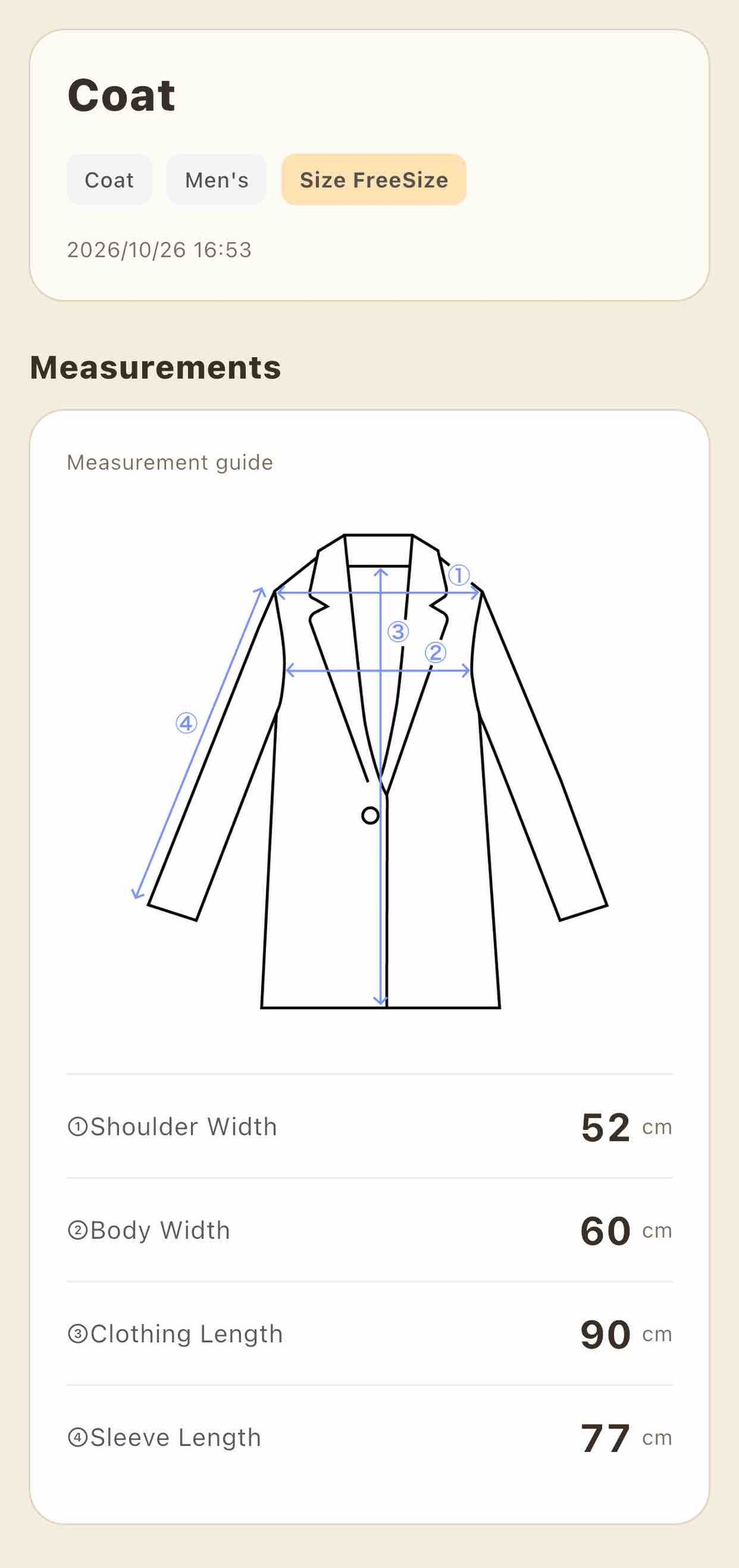 New Fast Brown Leather Coat