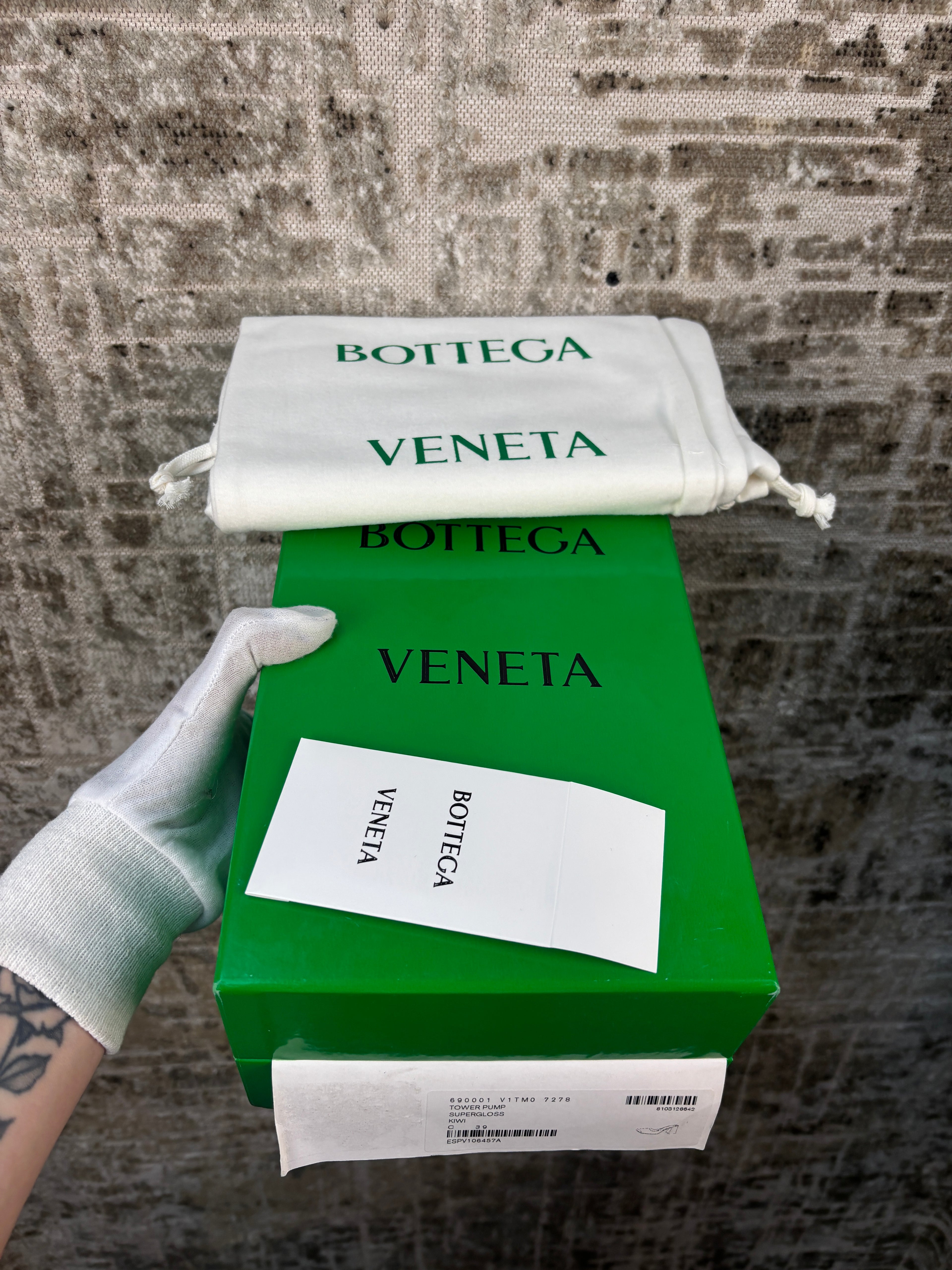 Bottega Veneta Tower Kiwi Green Pumps