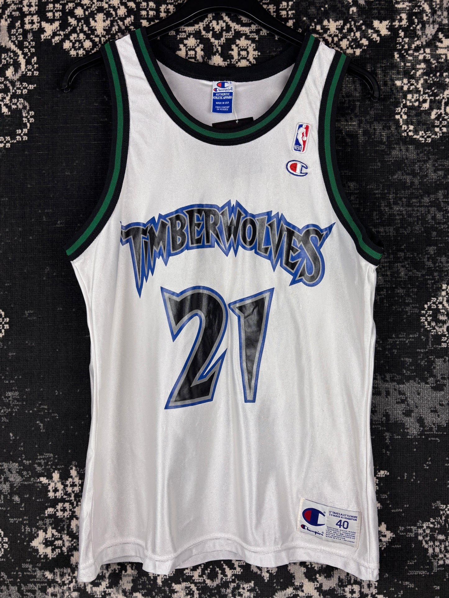 Champion Minnesota Timberwolves Kevin Garnett #21 Basketball Jersey