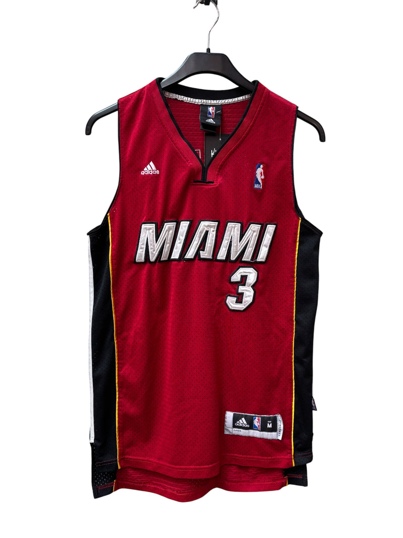 Men's Vintage Red Adidas Miami Heat Dwyane Wade #3 NBA Jersey