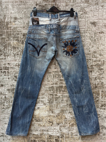 Mens Y2K Cipo And Baxx Blue Layered Jeans