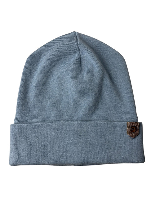 Brunello Cucinelli Cashmere Light Blue Knit Beanie