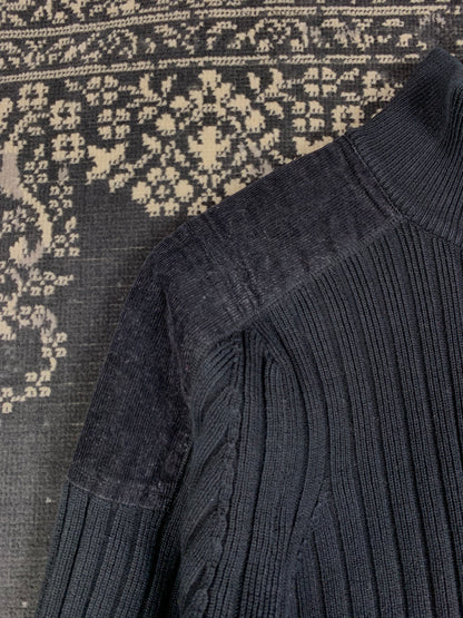 100/18 Esprit de Corp Vintage Y2K Black Ribbed Knit Sweater