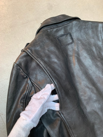 "tigha" Black Leather Jacket