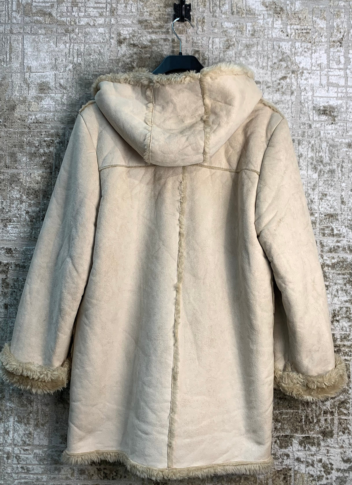 Y2K Faux Shearling Hooded Coat
