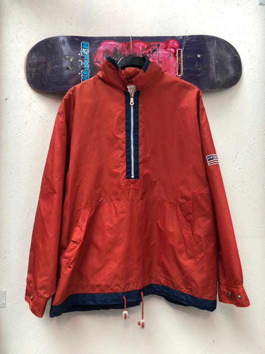 Vintage HCW Red Pullover Windbreaker Jacket