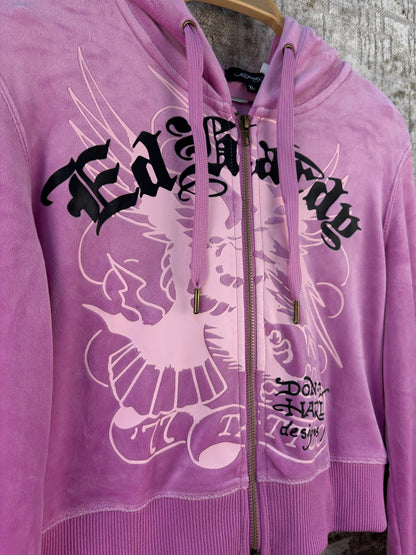 Women's Ed Hardy Orchid Color Tracksuit