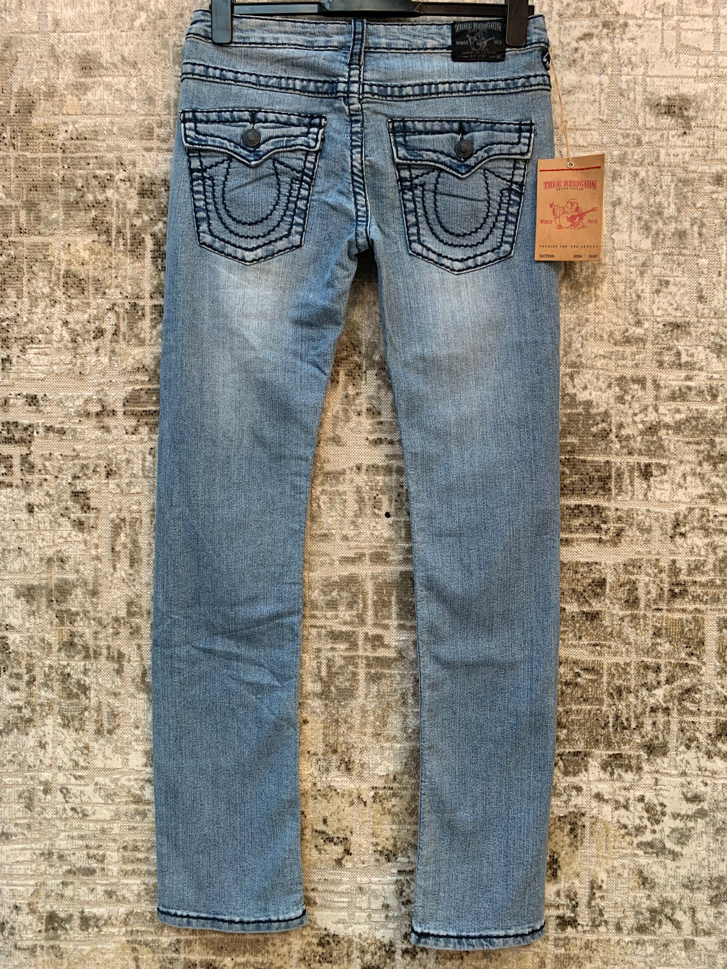 True Religion Light Wash Straight Jeans