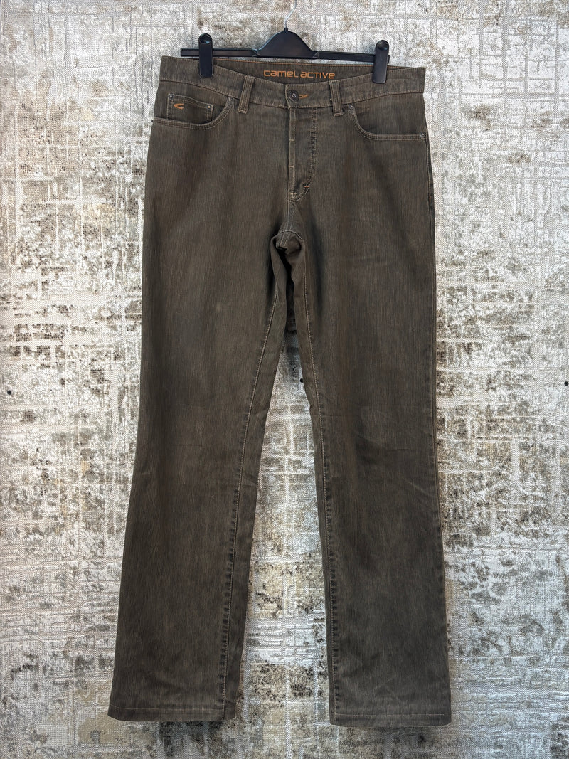 Mens Vintage Camel Active Brown Jeans