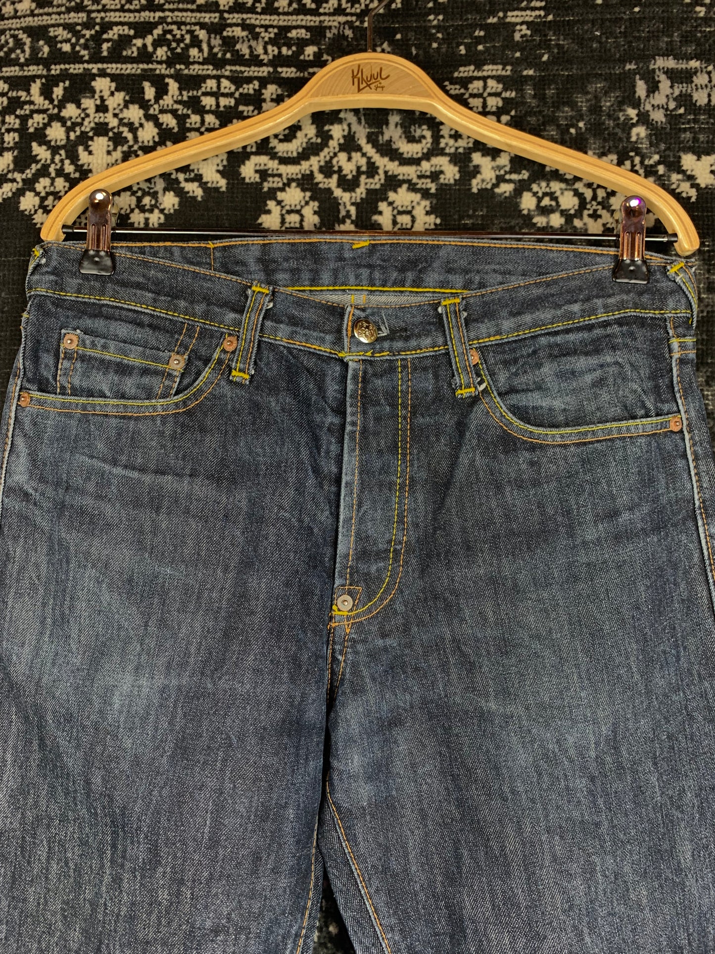 Vintage Embroidered Evisu Denim Jeans