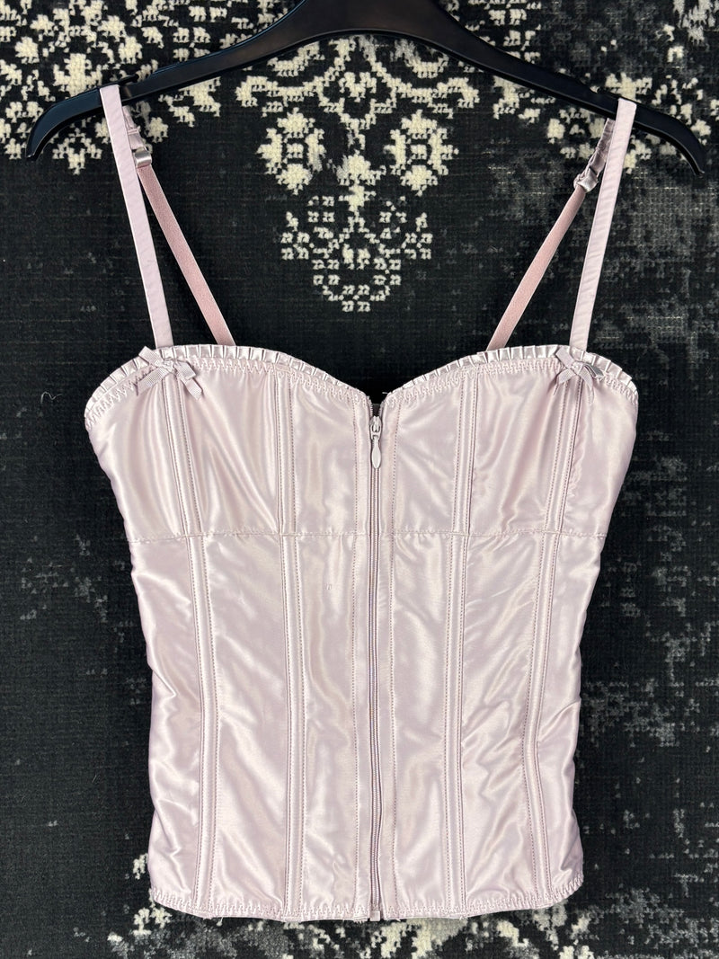 Women's Y2K Coguette Light Pink Corset Top