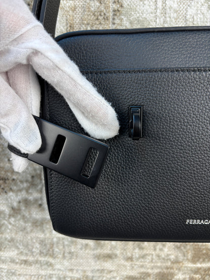 Salvatore Ferragamo Gancini Buckle Leather Shoulder Bag