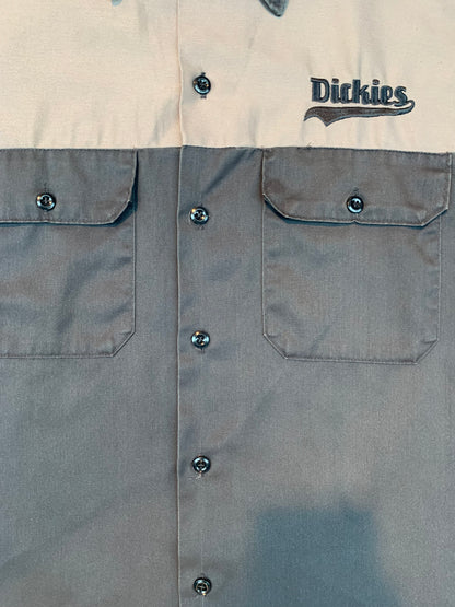 Dickies Men’s L Gray Two-Tone Short Sleeve Shirt