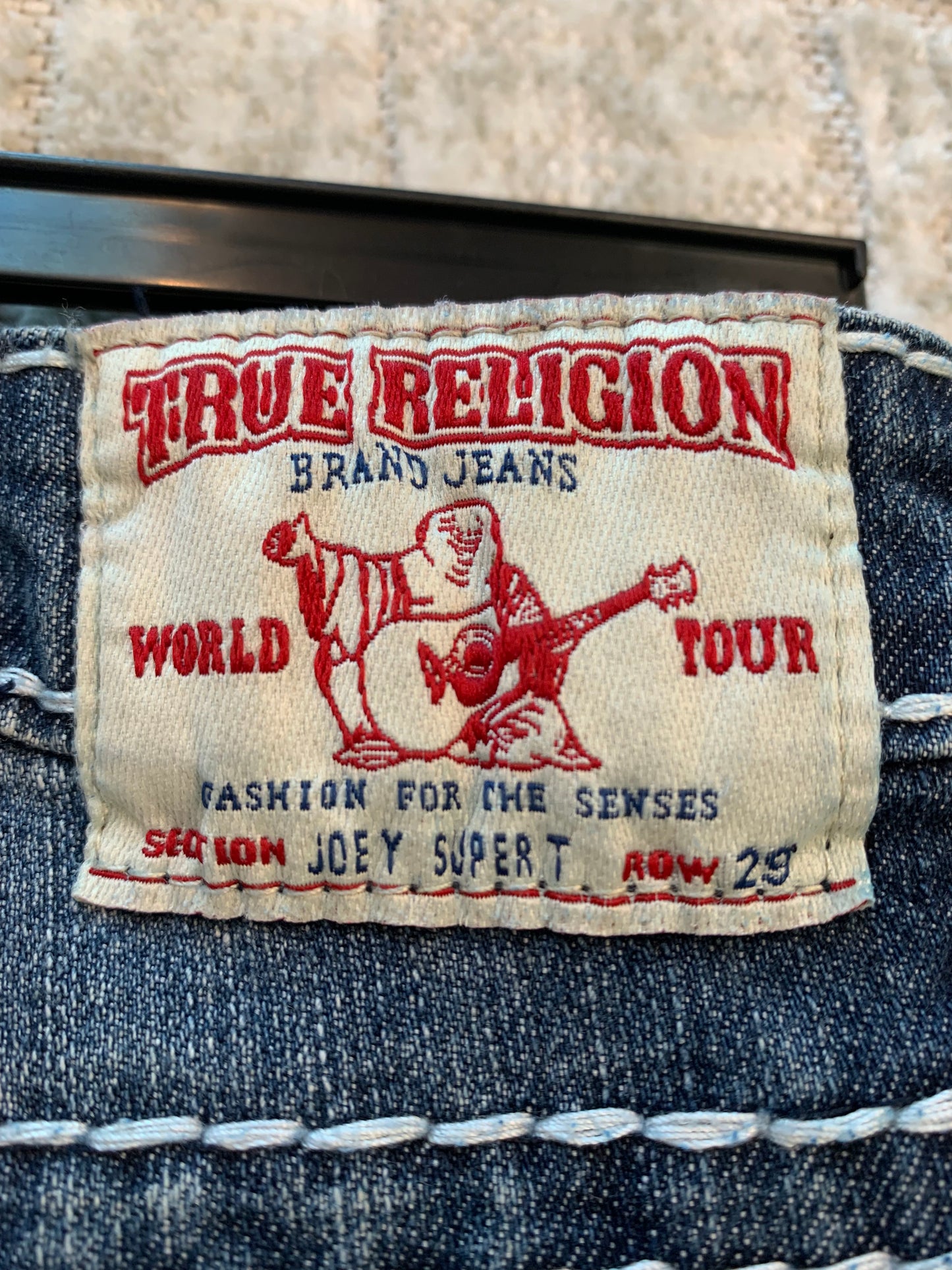 True Religion Joey Super T Rhinestone Jeans