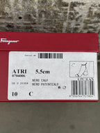 Ferragamo 95MM Vara Chain Leather Ankle Boots