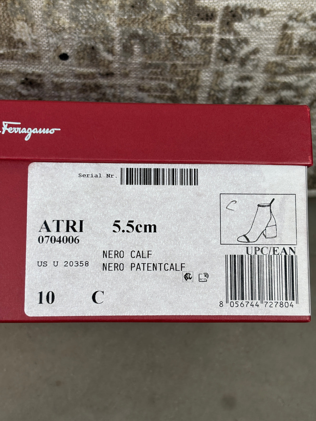 Ferragamo 95MM Vara Chain Leather Ankle Boots