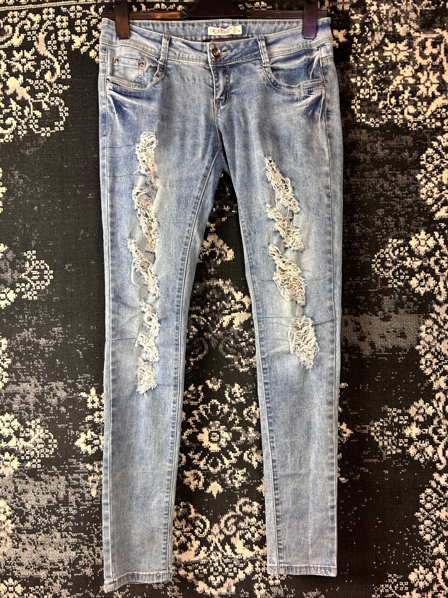 Y2K Women's Vintage Light Wash Skinny Jeans